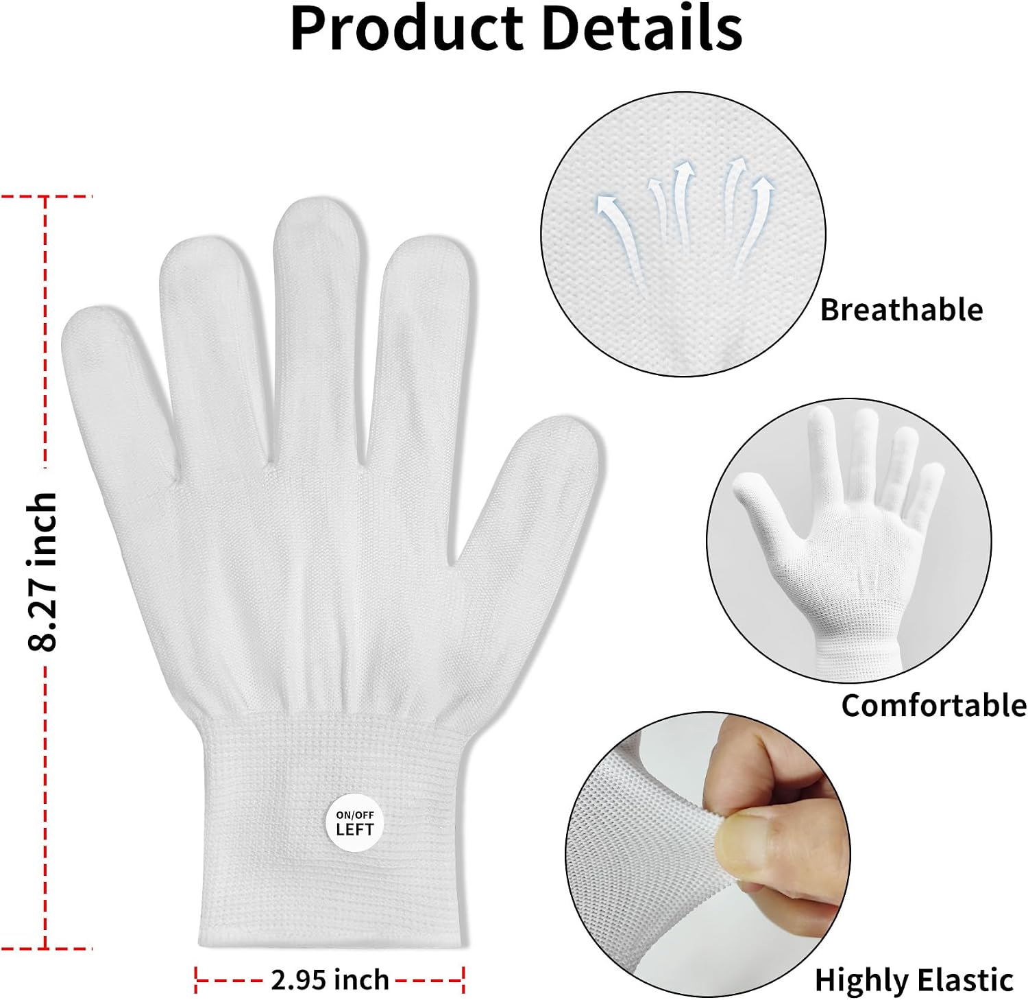 12 Colors LED Light Up Gloves, Toys for Kids Boys Girls Age 6-12