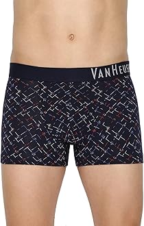 Van Heusen Men Cotton Stretch Printed Trunk - Pack of 1 - Body Defining Fit, Ultra Soft