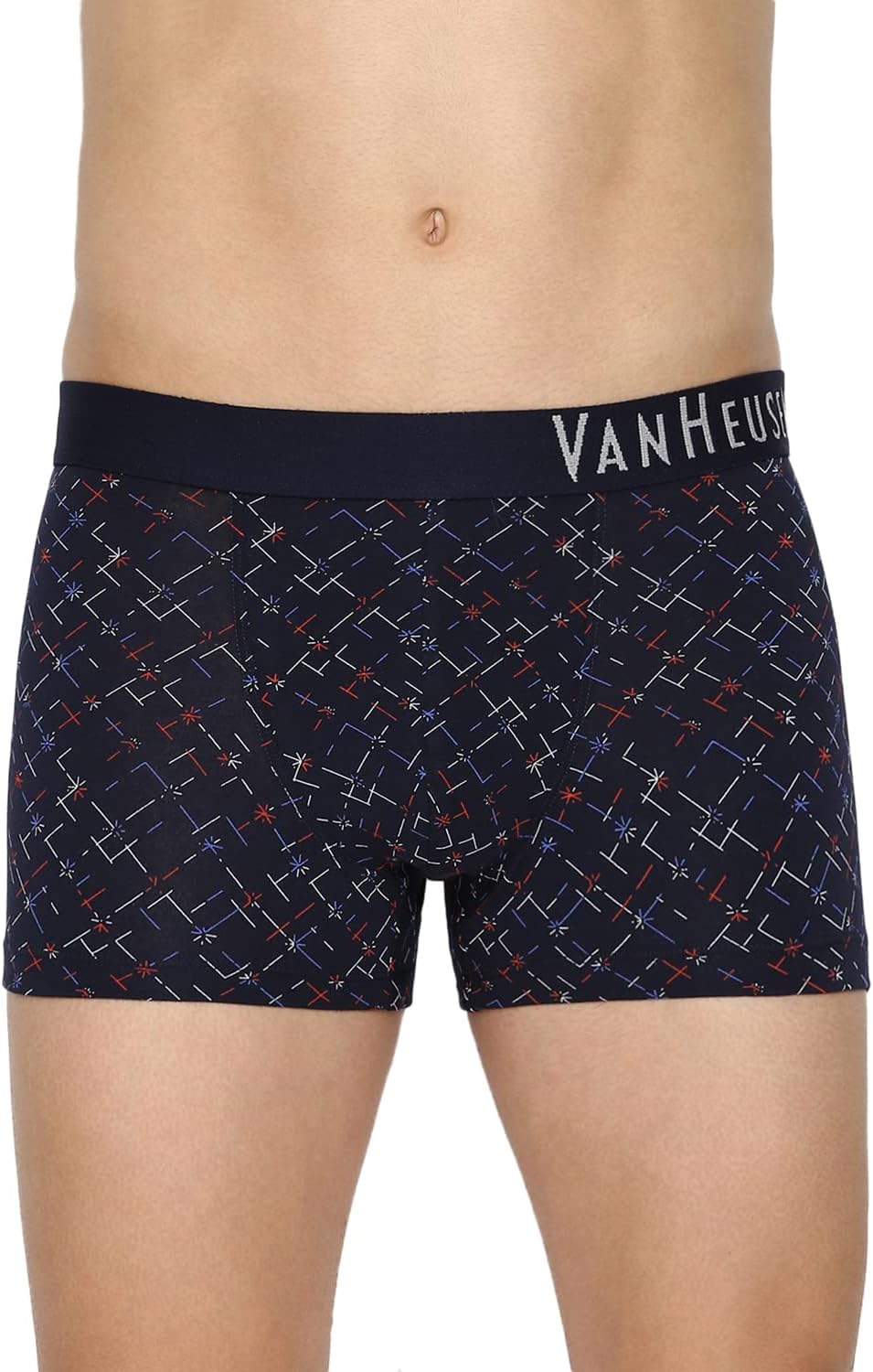 Van Heusen Menโs Cotton Trunk| Contoured pouch for support | Antibacterial Briefs | Sweat Absorbant | Moistue Wicking | Breathable Everyday Underwear | Long Lasting Color| Printed Colors | Style 10047