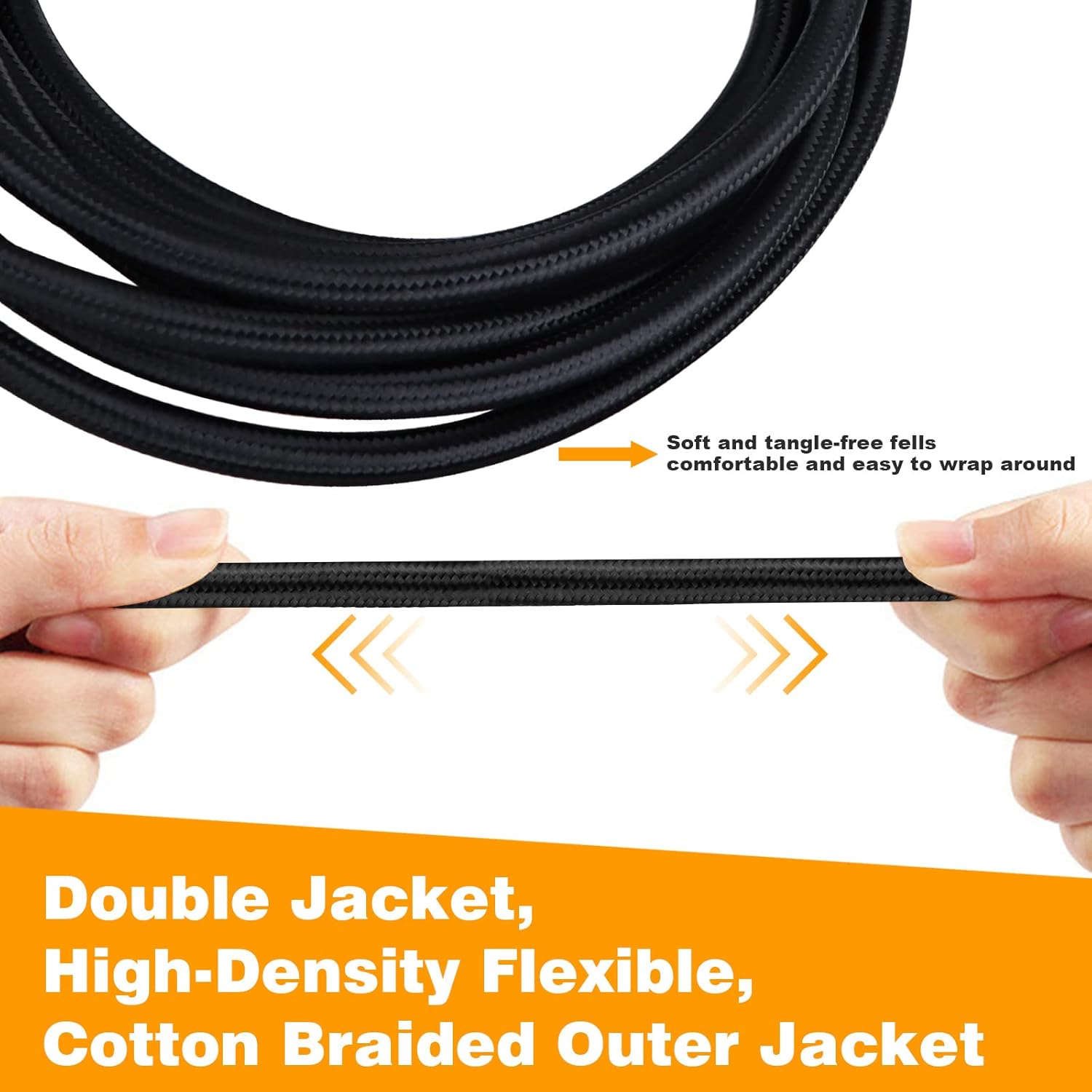 HOSONGIN [Upgraded Version] USB Guitar Cable, Guitar 1/4 Inch TS to Computer USB Interface Cable Adapter for Instruments Recording Singing, Premium Braided Shielding Cable, Length 10FT