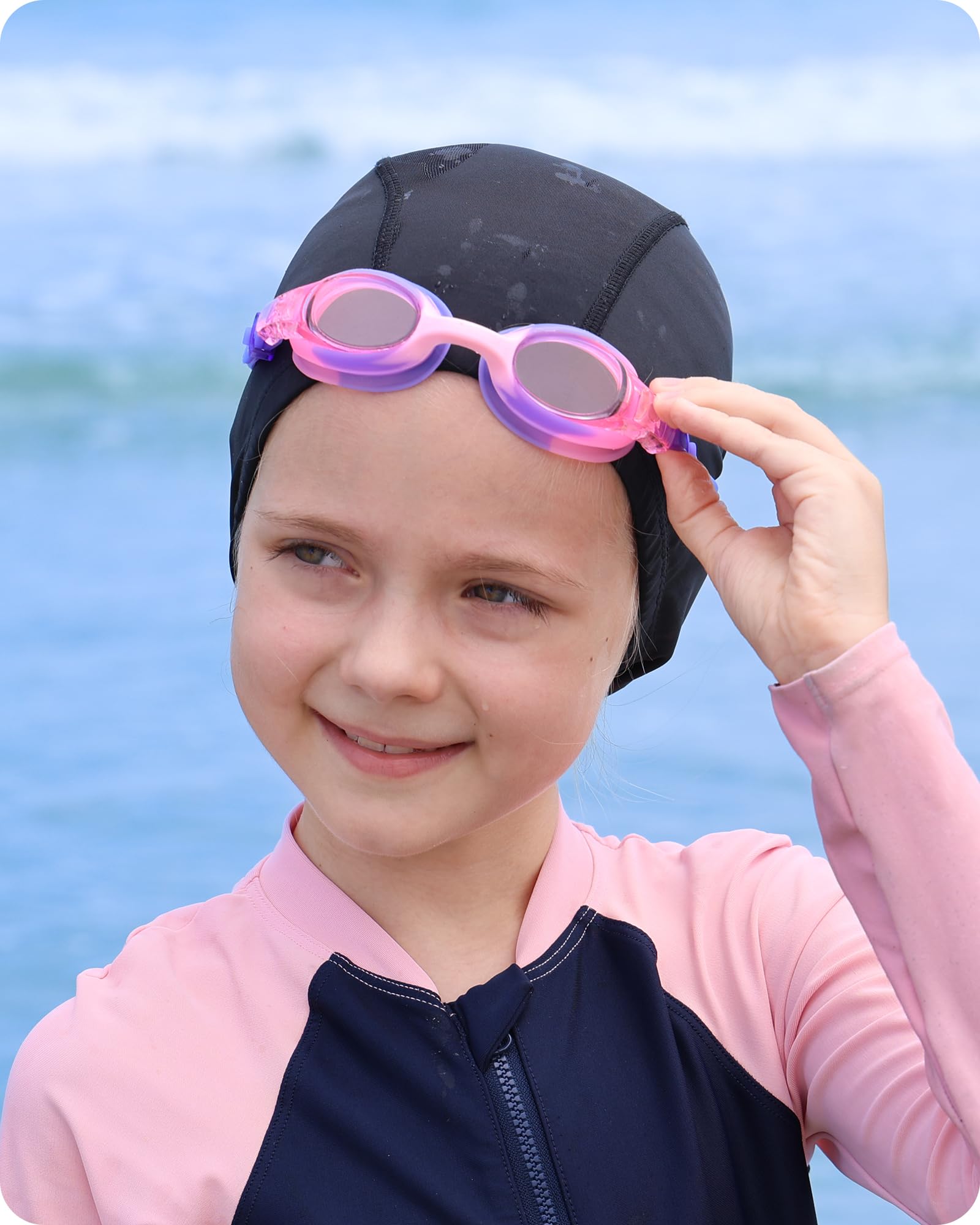 Findway Schwimmbrille Kinder,Schwimmbrille für Kinder Jungen Mädchen Junior, UV-Schutz Anti Nebel Kinder Schwimmbrille für Alter 3-12 Jahre
