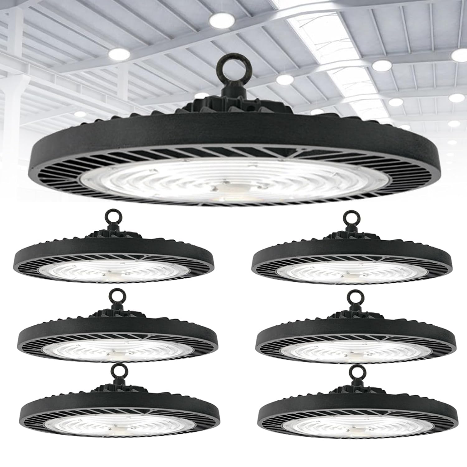 UL CE Listed 10 Pack UFO LED High Bay Light Shop Lamp 300W IP65 45000lm 150LM W High