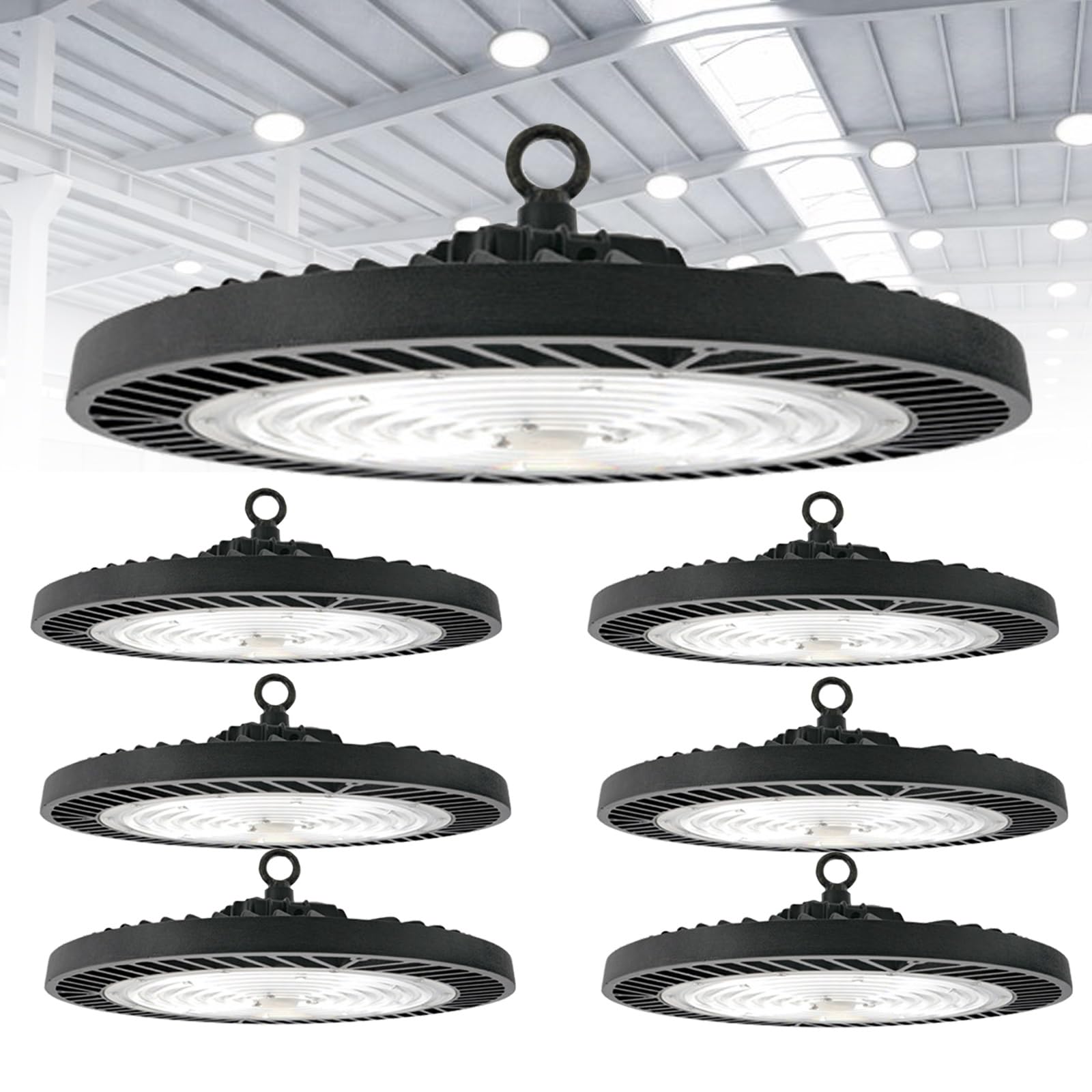 UL CE Listed 10 Pack UFO LED High Bay Light Shop Lamp 300W IP65 45000lm 150LM W High