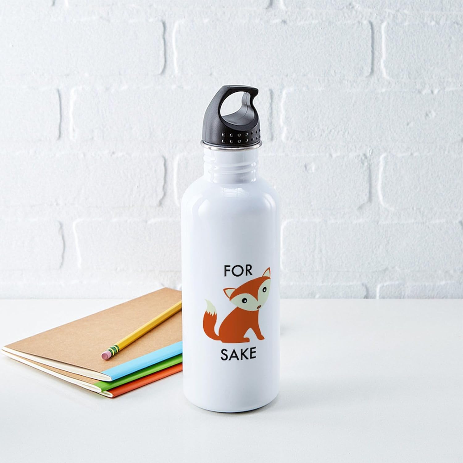 CafePress For Fox Sake Stainless Water Bottle 1 1.0L (34 oz) Stainless Steel Water Bottle