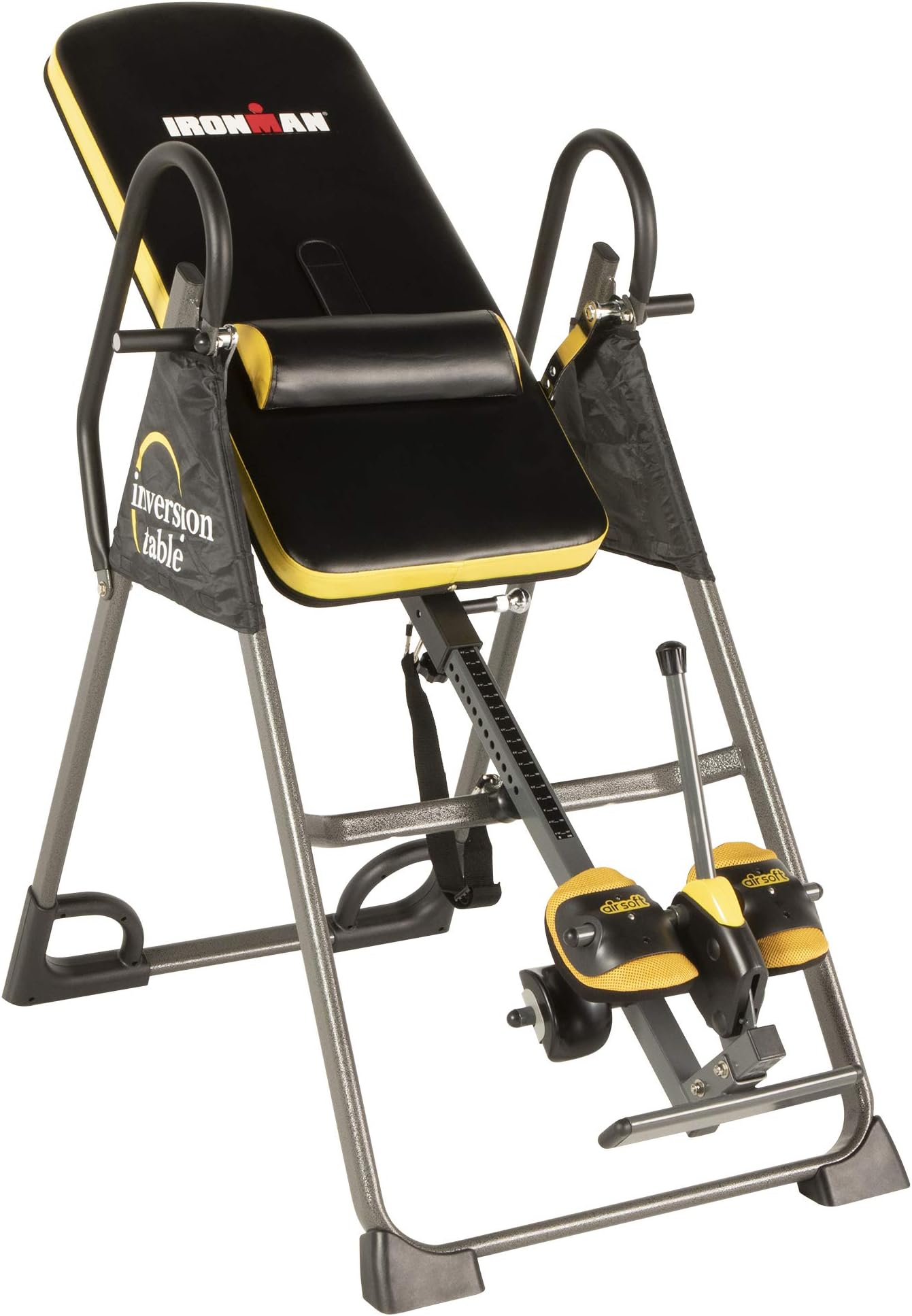 IRONMAN Gravity Highest Weight Capacity Inversion Table with Optional No Pinch AIRSOFT Ankle Holder