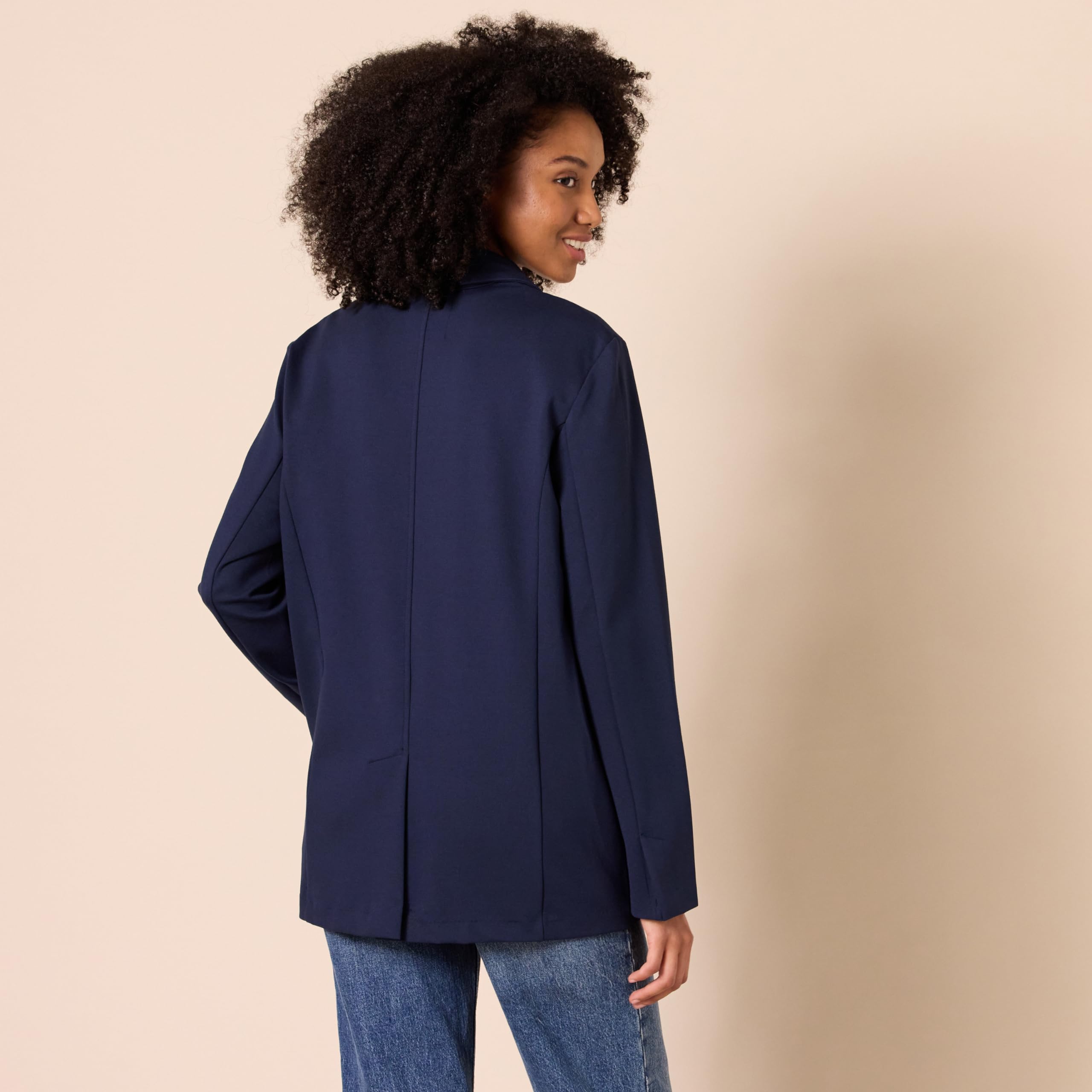 Amazon Essentials Donna Blazer in tessuto Ponte morbido, vestibilità comoda