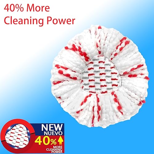 Miniatura 15 de Cabezal de repuesto para trapeador giratorio, paquete de 6 repuestos compatibles con trapeadores giratorios Ocedar triangular, repuesto de mopa Rojo