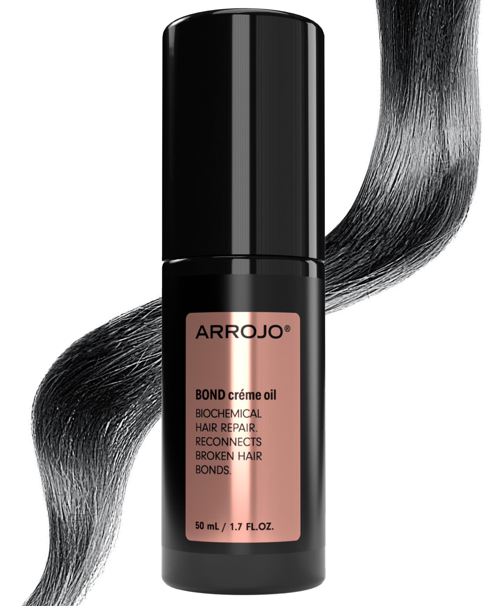 Arrojo BOND Créme Oil – Leave In Protein Hair Treatment for Dry Damaged Hair – Sulfate & Paraben-Free, Deep Conditioning & Frizz Control, 1.7oz
