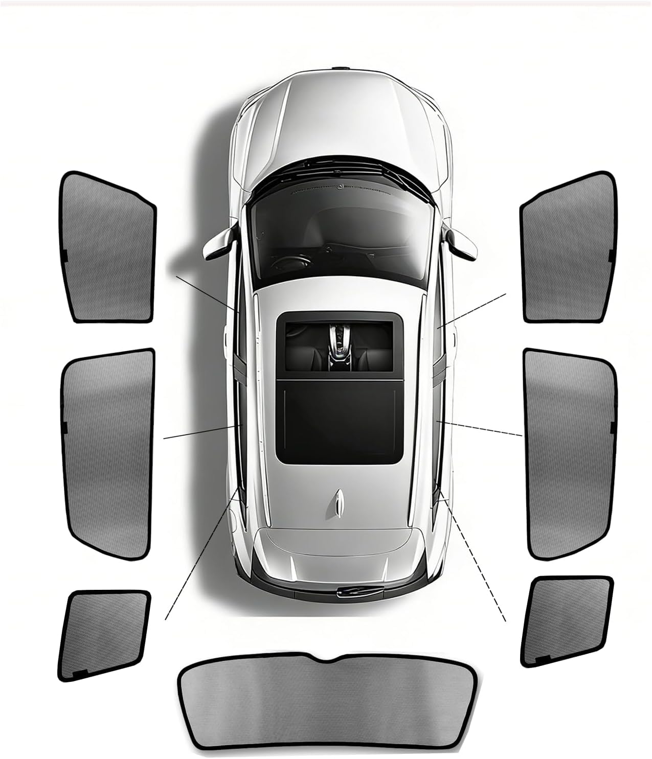 Auto Parasole Finestrini Lateralii per Honda CR-V (2001-2022), Raggi UV Abbagliamento, Magnetico Tendine Parasole Auto per la Privacy,7 Wholecar