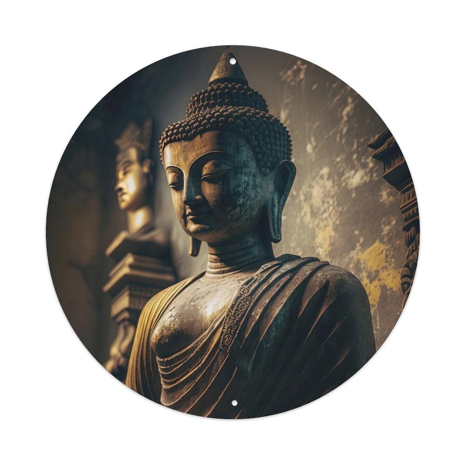 Zen Art Buddha Tranquil Metal Tin Sign
