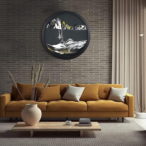 Miniatura 3 de JZWLW Arte de arena de 17.3 pulgadas, movimiento líquido, pintura de arena 3D, arte creativo de arena en movimiento, decoración de sala de estar,