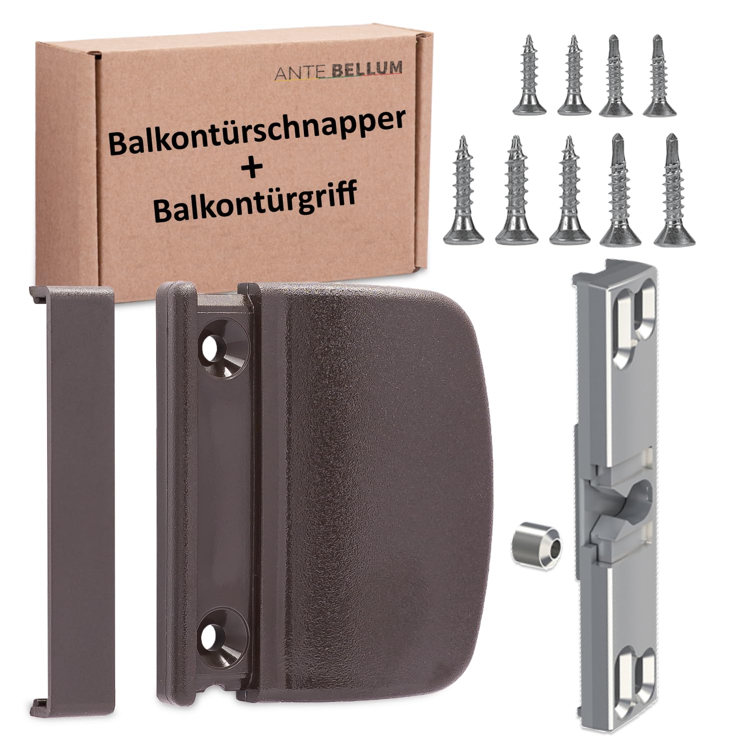 Ante bellum Balcony Door Catch and Handle Set, Exterior Door Handle with Catch