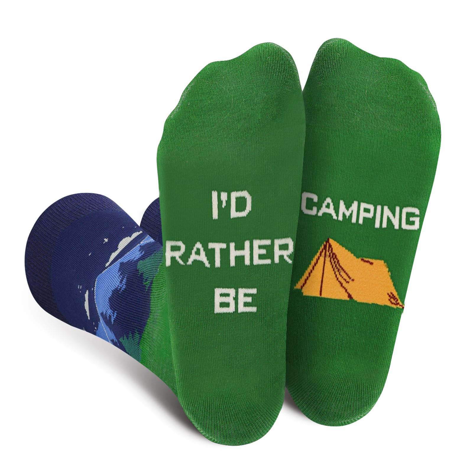 AGRIMONY Lustige Socken Herren - I'D RATHER BE Bunte Socken Männer Jungen Witzige Geschenke Weihnachten Ostern Geschenkideen