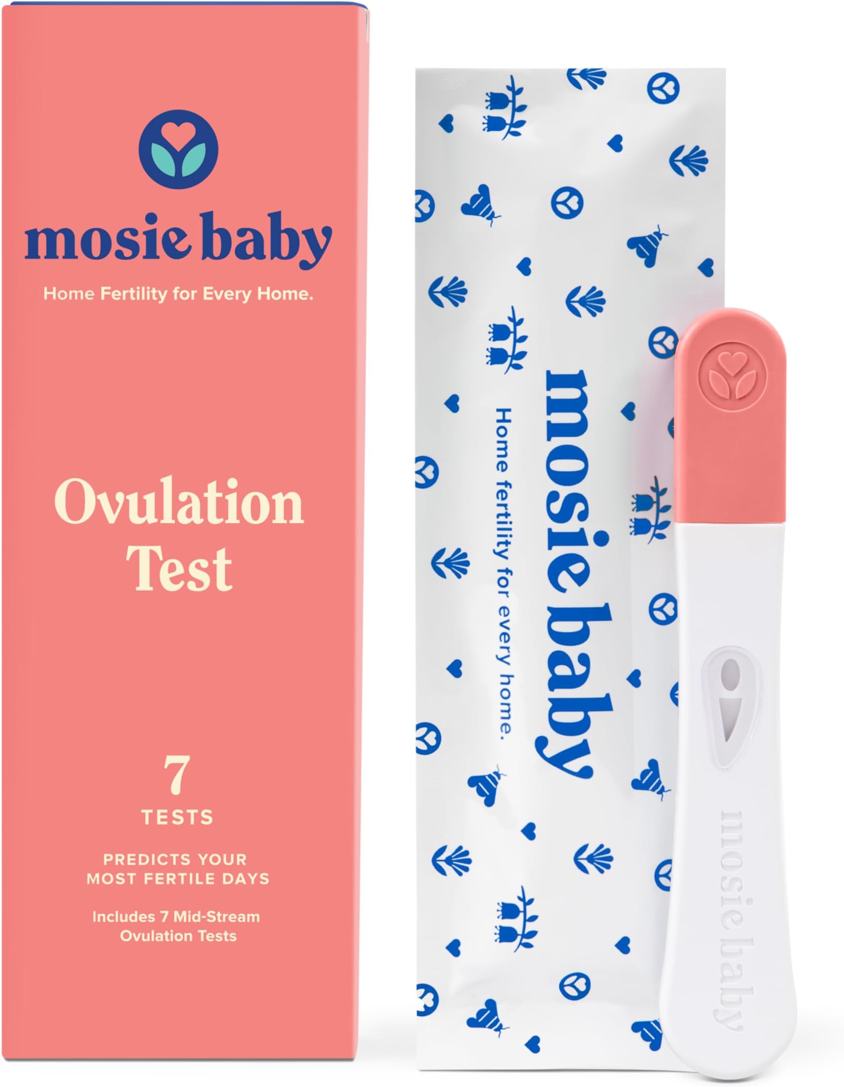 Mosie Baby Ovulation Predictor Kit, 7 Ovulation Test Strips, LH Surge Detection, Read Accurate Results Within 5 Minutes