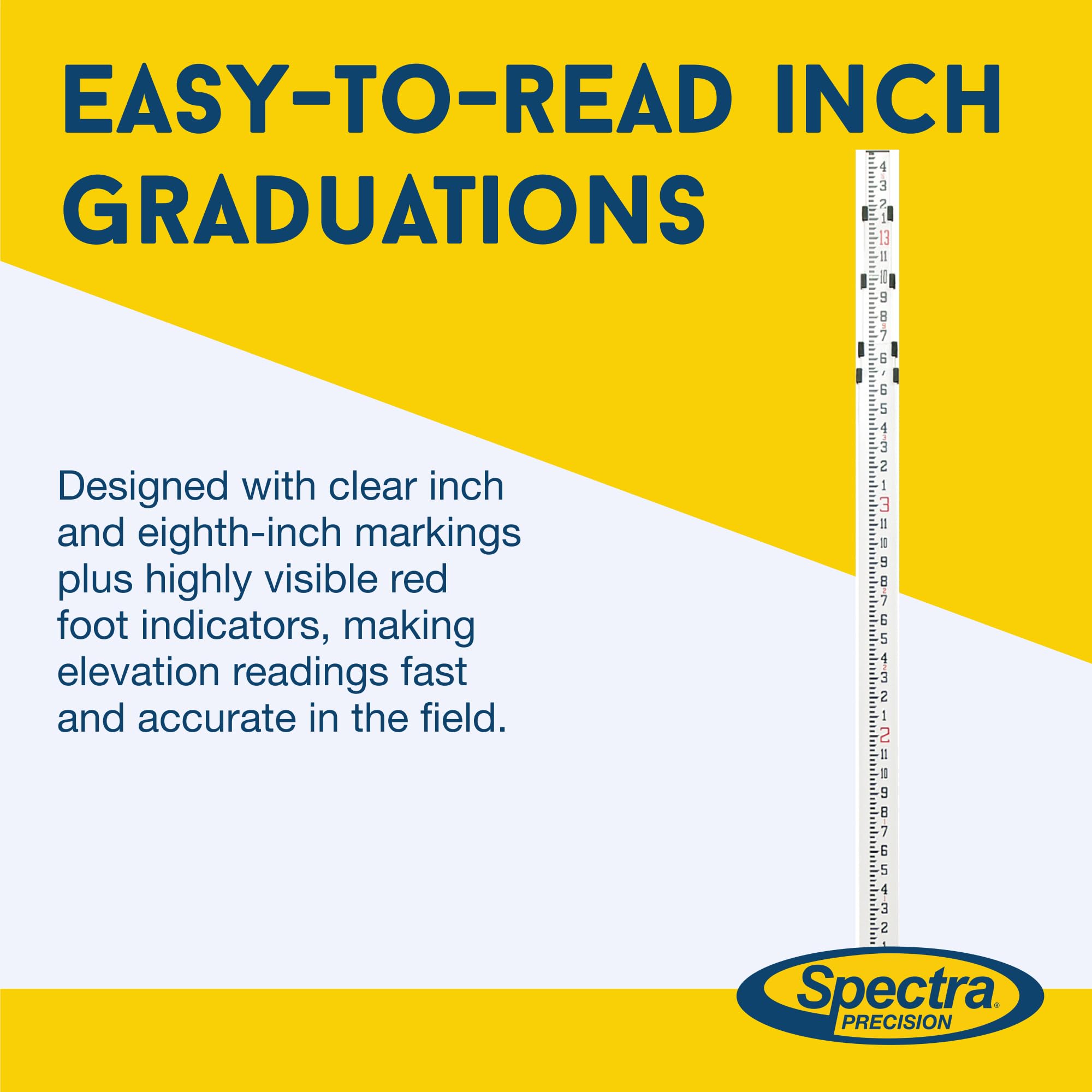 Spectra Precision Grade Rod - 15ft Telescopic -3