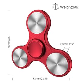 ATESSON Fidget Spinner Toy Ultra Durable Stainless Steel Bearing High Speed Precision Metal Material Hand Spinner Focus Anxiety Stress Relief Boredom Killing Time Toys