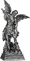 Vista 10 de BC - Estatua de San Miguel católico, figura de arcángel de 12 pulgadas de alto, protector de los fieles, decoración católica del hogar, escultura