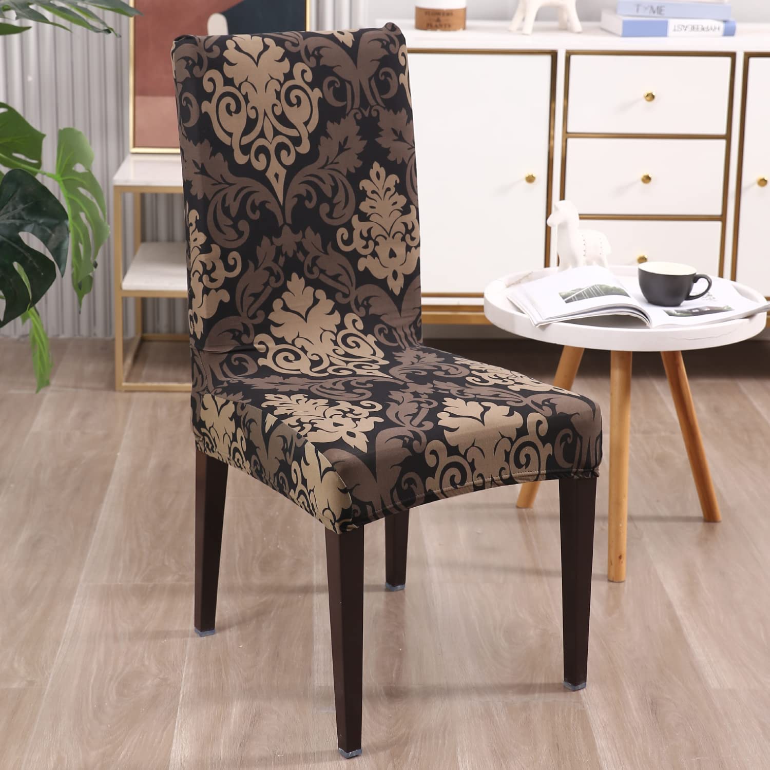 Gold Stretch Chair Covers - Set of 4 -3