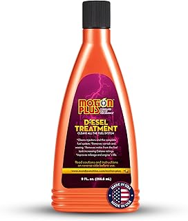 Motion Plus Diesel Treatment 9 fl oz - Concentrated Fuel Additive & Stabilizer, Cetane Improver, Injector Cleaner, Water Remover, Fuel System Lubricant