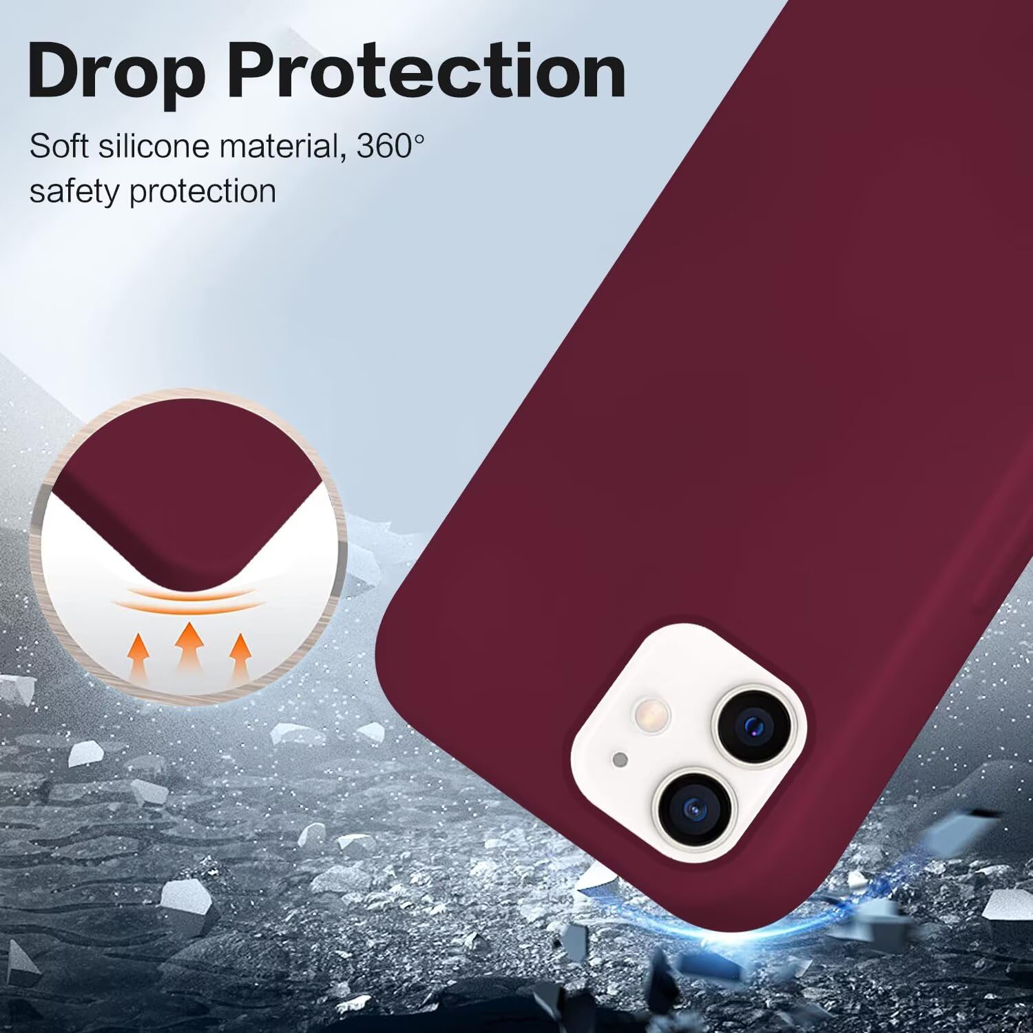 Funda Delgada De Silicona Líquida Para IPhone 11 6.1 | Protección Anti- Golpes, Bordes Elevados Funda Delgada De Silicona Líquida Para IPhone 11 6.1 | Protección Anti- Golpes, Bordes Elevados