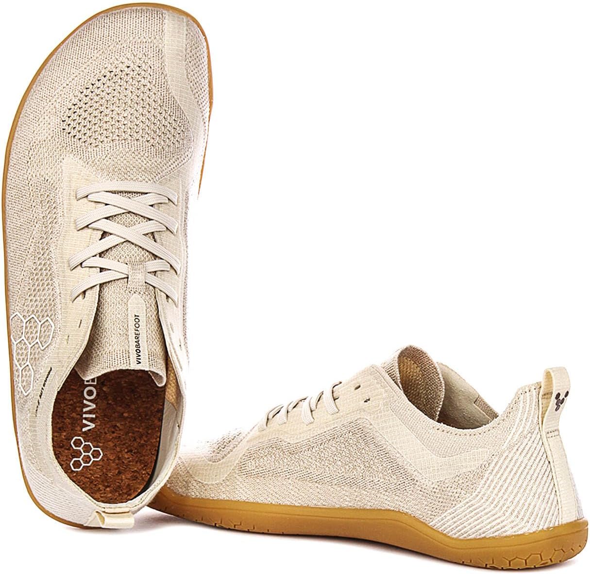 Vivobarefoot Mens Primus Lite Knit Natural Textile Trainers, Coconut, 45 EU/ 12 US - Image 5