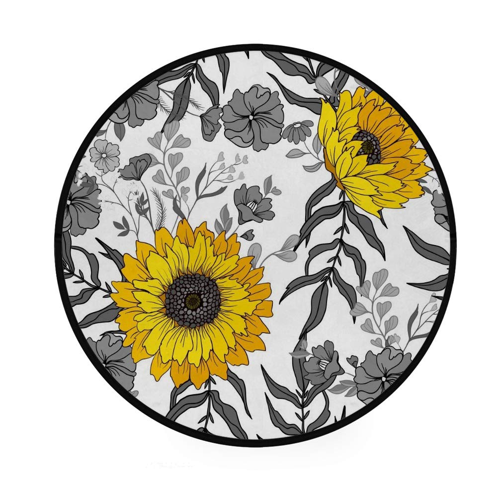 Paillasson rond absorbant l'eau tapis antidérapant intérieur extérieur