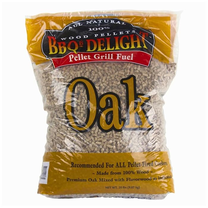 BBQR's Delight Oak Wood Pellets for Smoker & Grill, Premium BBQ Smoking Pellets, Balanced & Versatile Oak Flavor for Beef, Brisket & More, 20 lb Bag