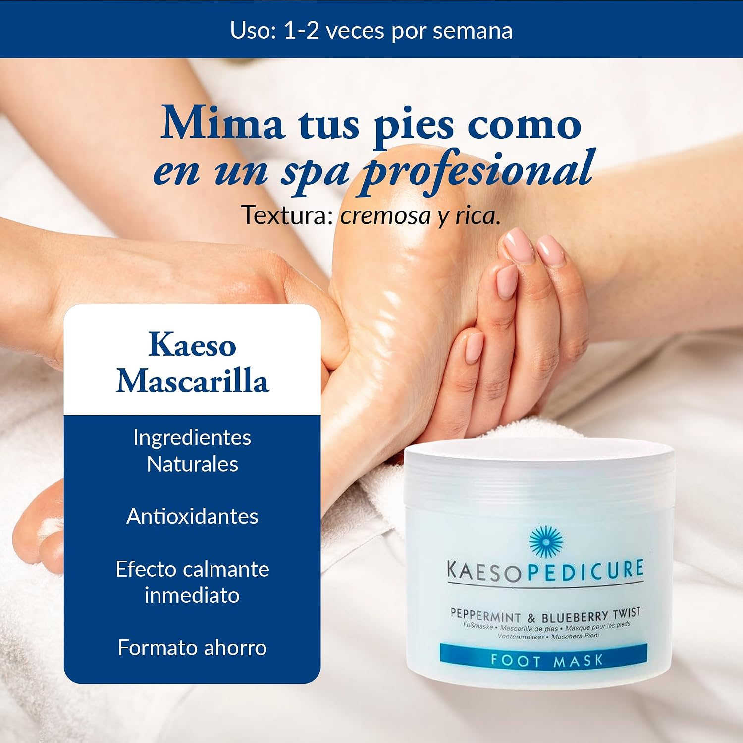 Kaeso Peppermint and Blueberry Twist Foot Mask 450 ml
