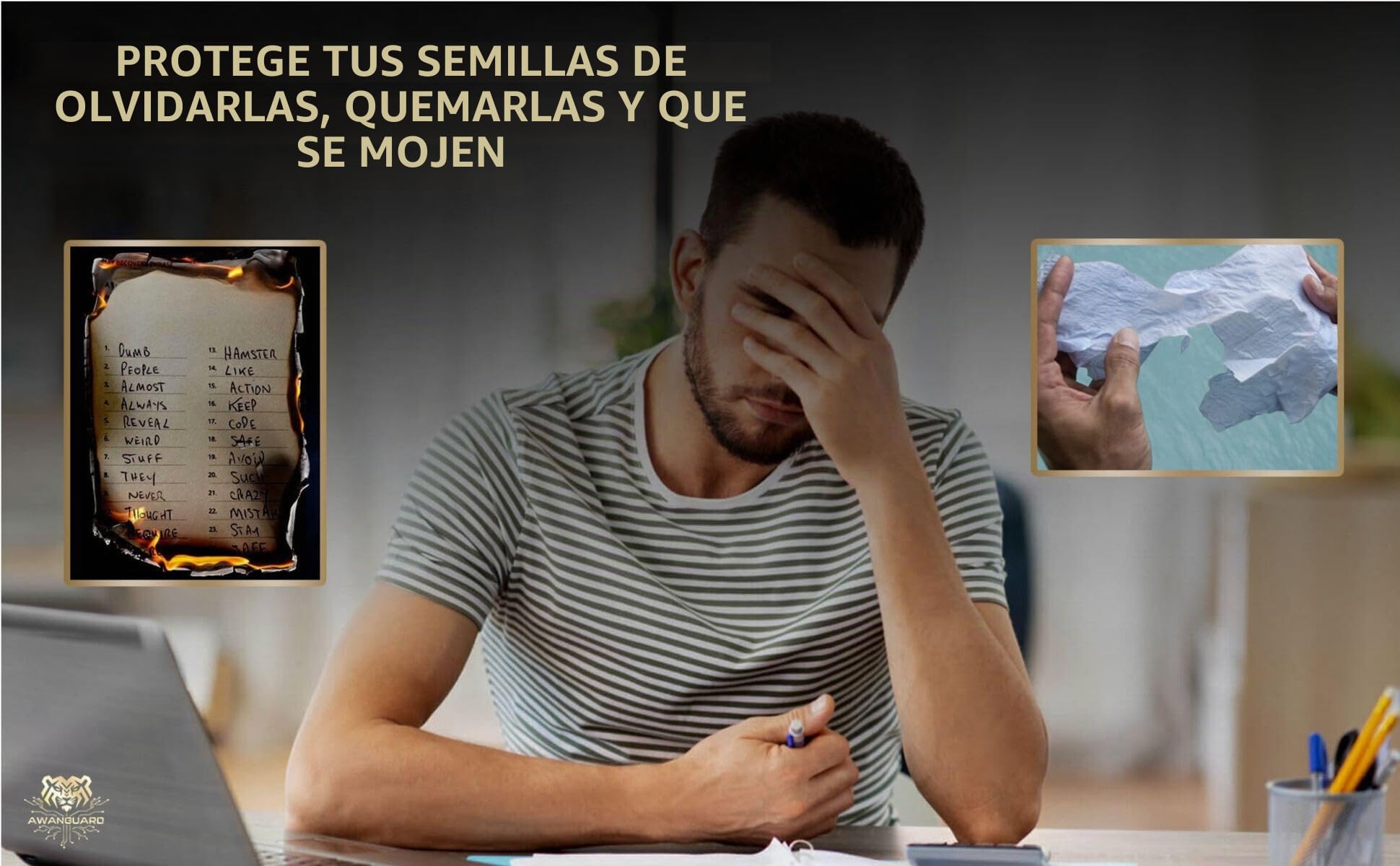 Monedero de Acero AWANGUARD Crypto - 3x24 SEED Phrase Placas de Acero Inoxidable, Crypto Wallet. Almacenamiento de Frases de Recuperación. Monedero de Criptomonedas, Almacenamiento de Frases Semilla