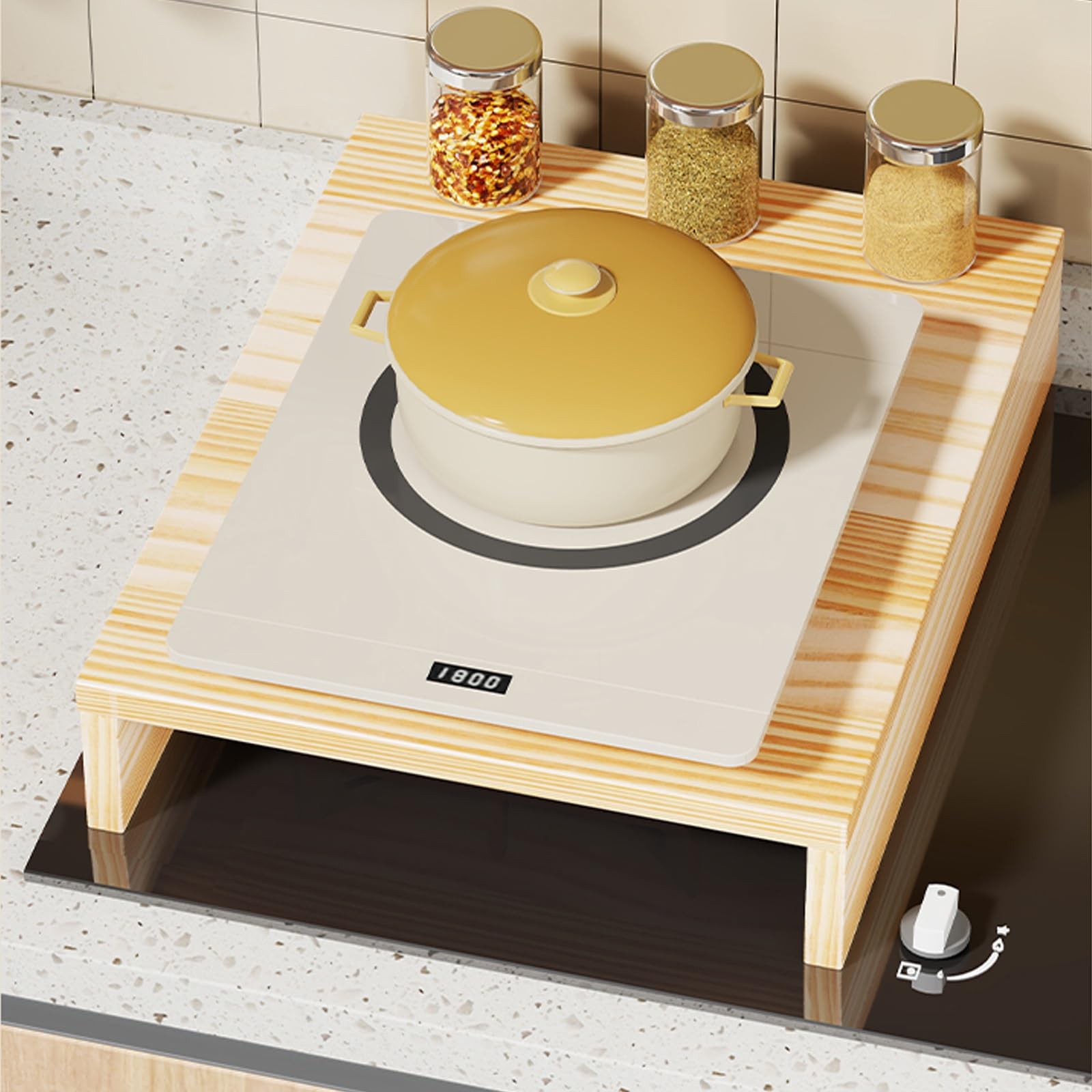 Cubre encimera gas, tapa encimera gas, protector encimera cocina, soporte para encimera de cocina, para cocina, fregadero de RV, estufa eléctrica(40x40cm/16x16in)