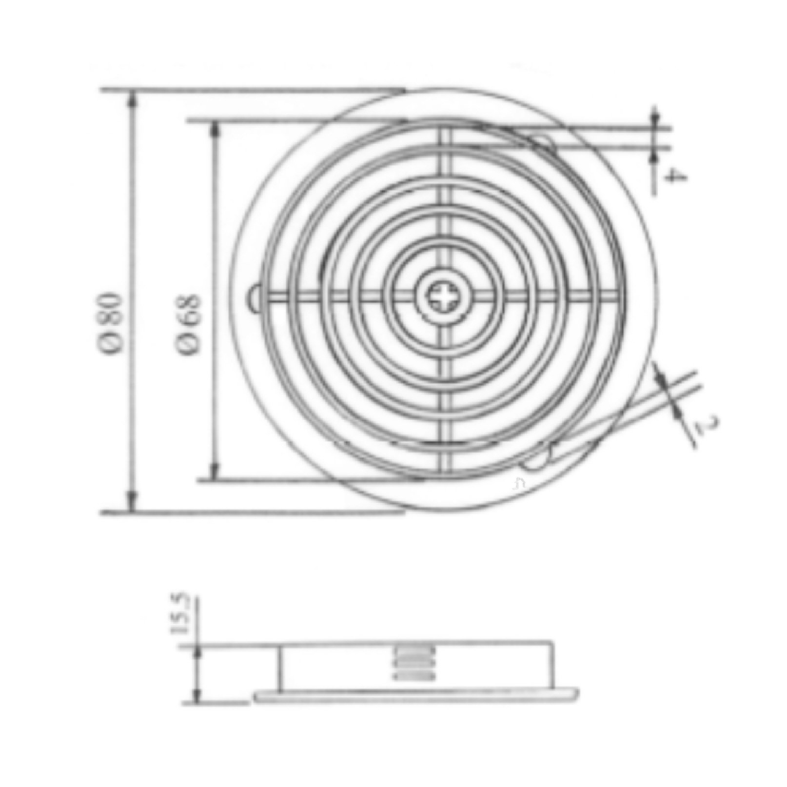 50 x 70 mm de rejilla ventilación/para tejado/Fascia