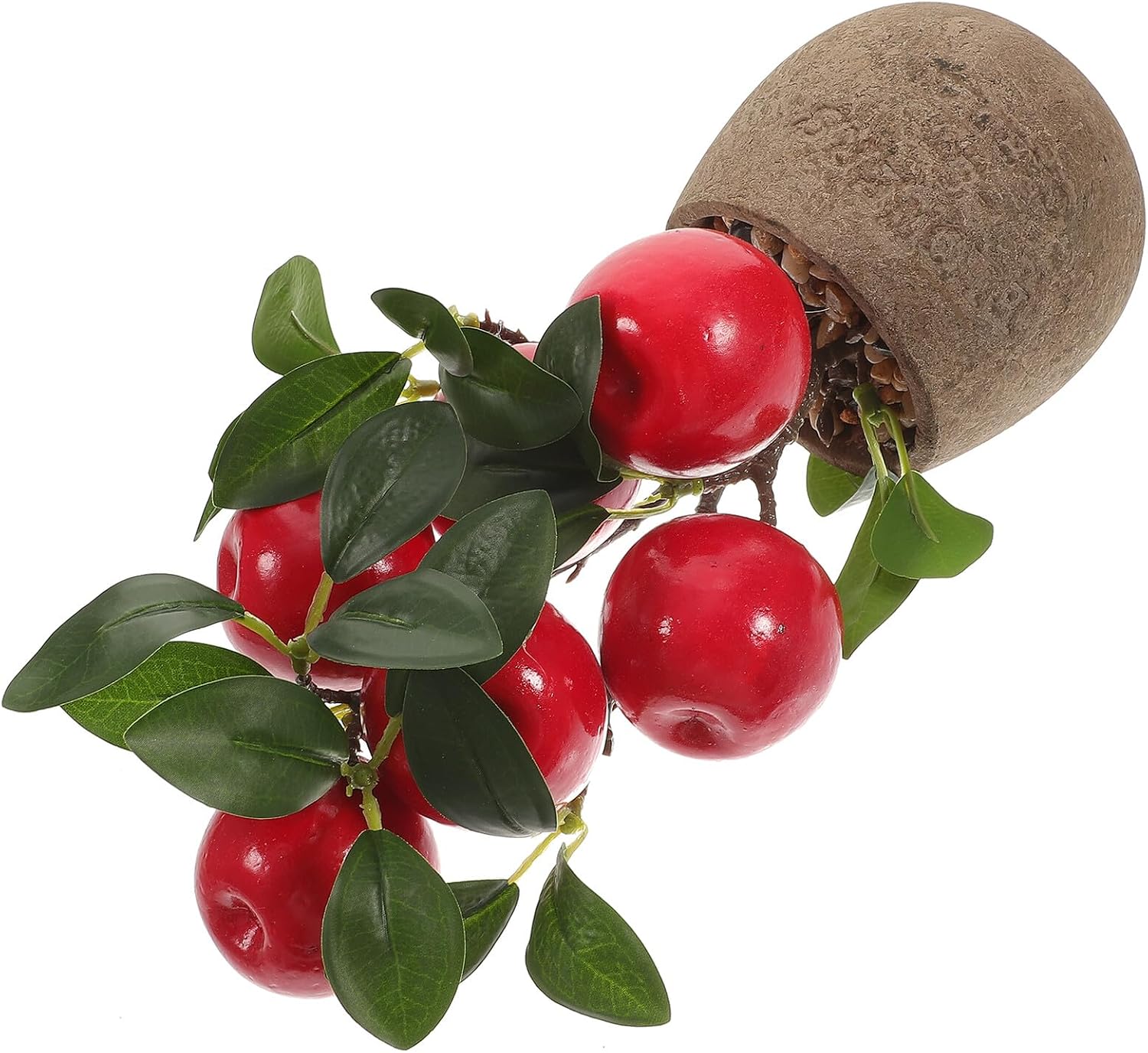 DECHOUS Artificial Fruit Bonsai Plant, Faux Potted Mini Fruit Tree Decor for Home and Office, Realistic Fake Plant Ornament for Indoor Tabletop and Shelf Display