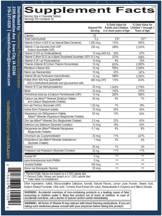 Junior Chewables | Kids Multivitamin & Albion-Chelated Minerals | Natural Lemon Flavor | Non-GMO Gluten Free | 120 Chewable Tablets