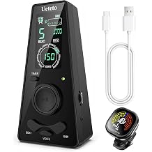 Tuner & Metronome Bundle Rechargeable Digital Metronome for Piano & Rechargeable Clip on Tuner