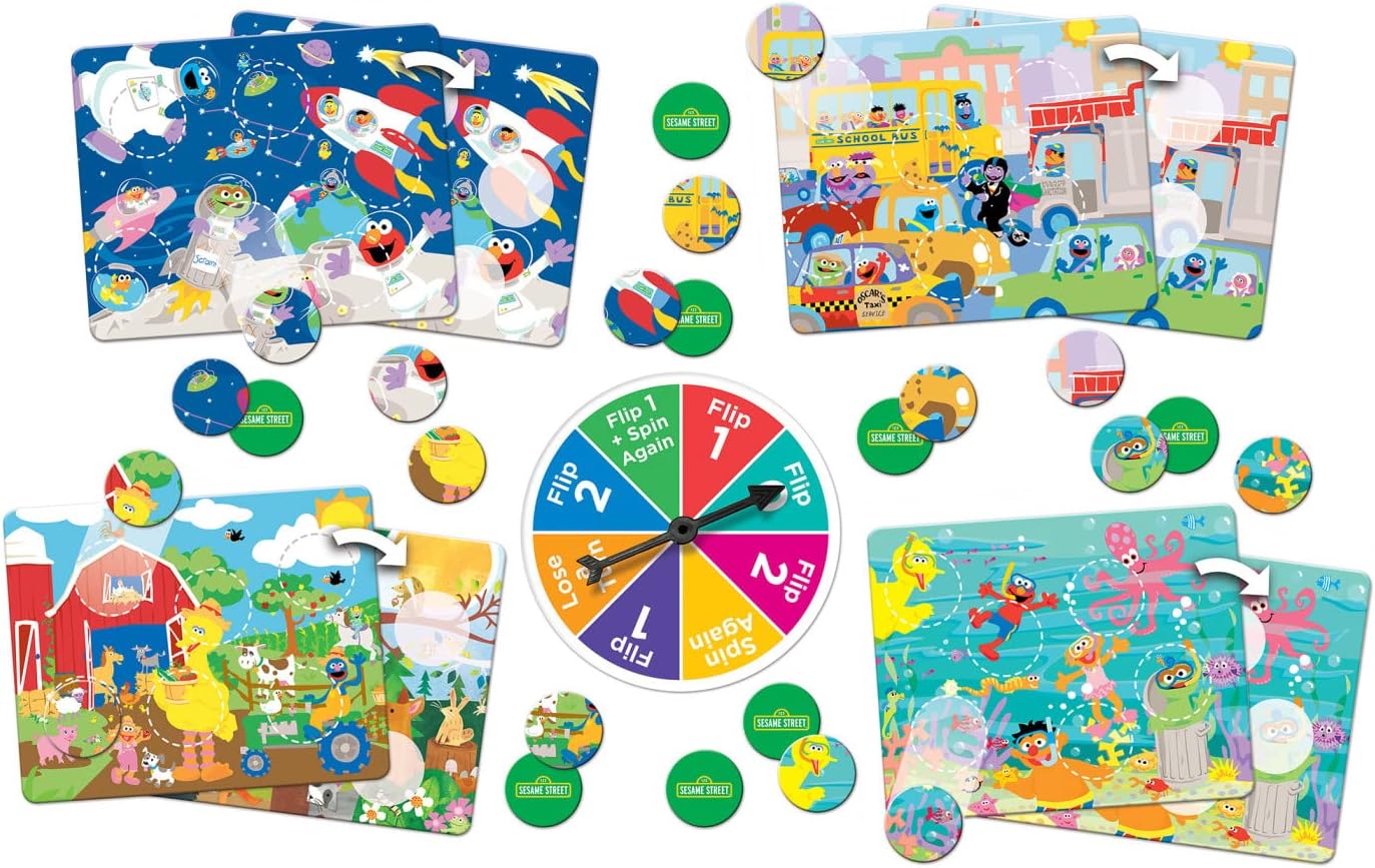 MasterPieces Kids Games - Sesame Street Spot the Dot - Matching Game for Kids and Family - Laugh and Learn