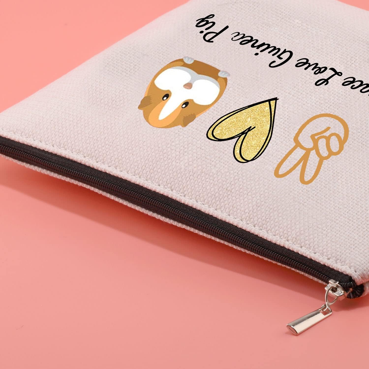 JXGZSO Guinea Pigs Makeup Bag Cavy Cosmetic Bag wheek Hamster Zipper Pouch Bag Gift Guinea Pig Animal Lover Gift (Guinea Pig) - Image 5