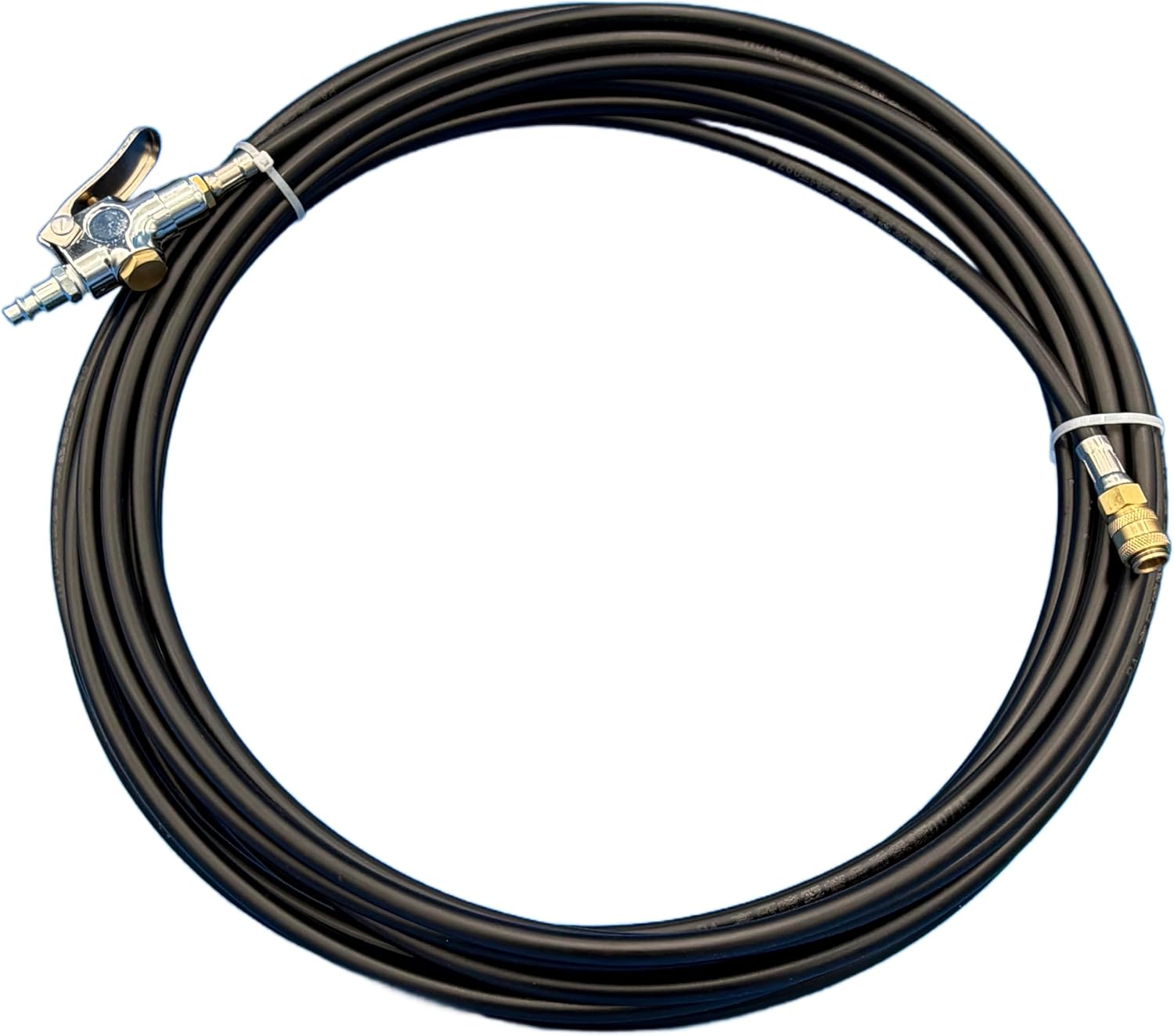 On-Site Duct Supplies 50' Air Duct Cleaning Snake, Flexible Memory Material, 3/8 OD PVC Tubing, Metal Handle, Blowgun with Quick Connector for HVAC Dryer Vents