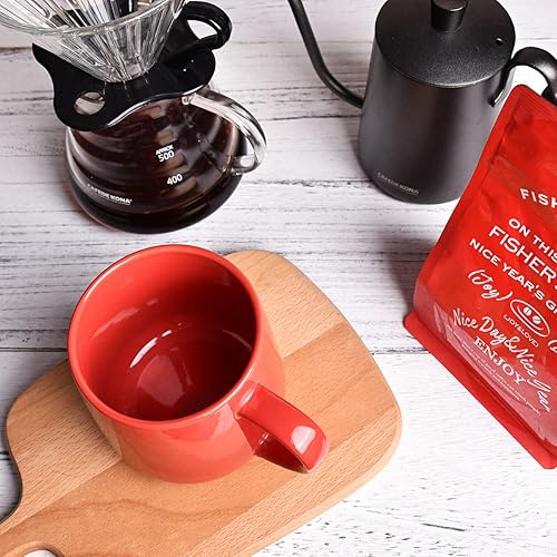 Miniatura 4 de Bosmarlin Taza de café de cerámica brillante, taza de té para la oficina y el hogar, 18 onzas  532 ml., apta para lavavajillas y microondas