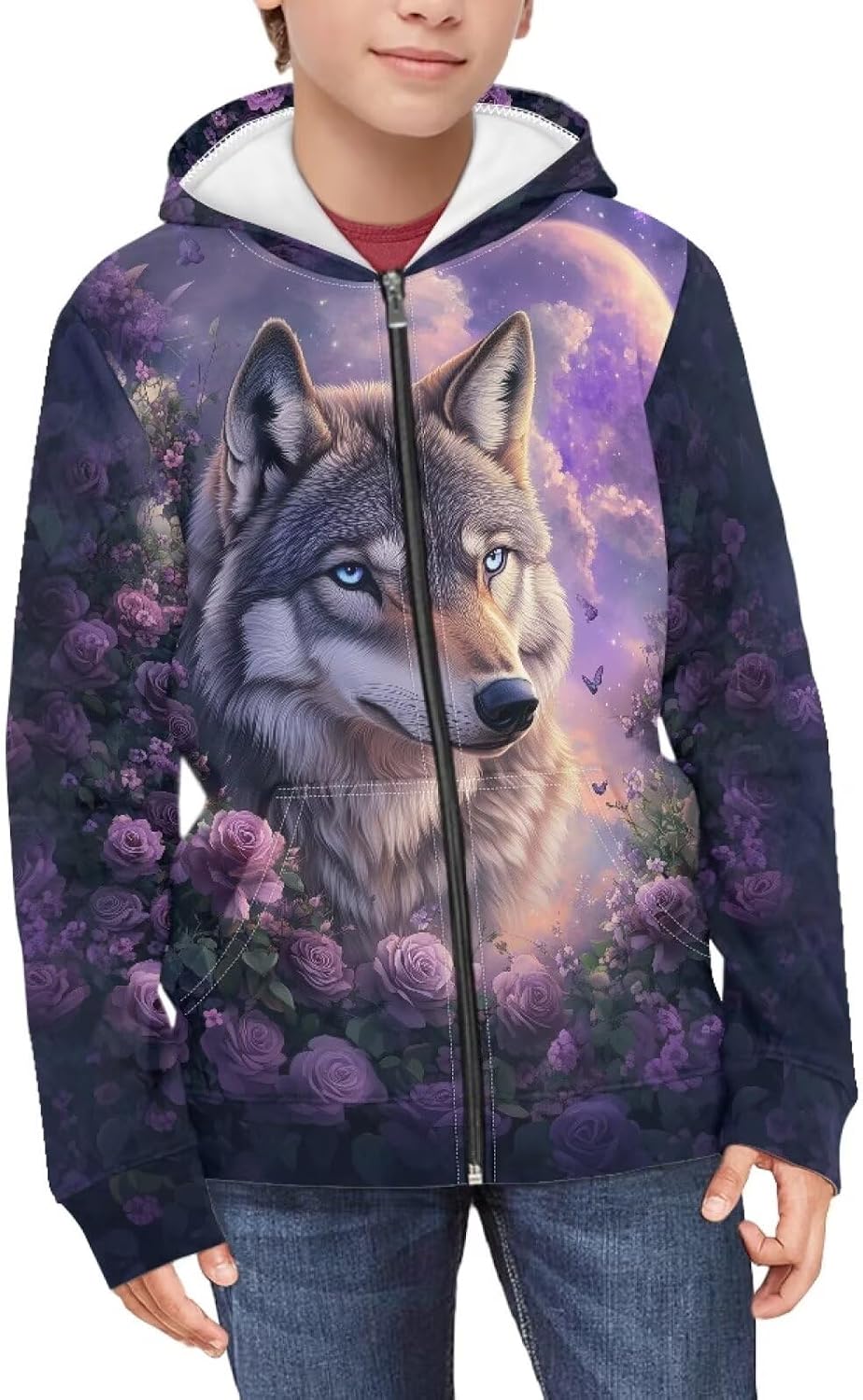 Hoodies for Boys 6-16T Long Sleeve Sweatshirts Hoodies Aesthetic Zip Up Hoodies