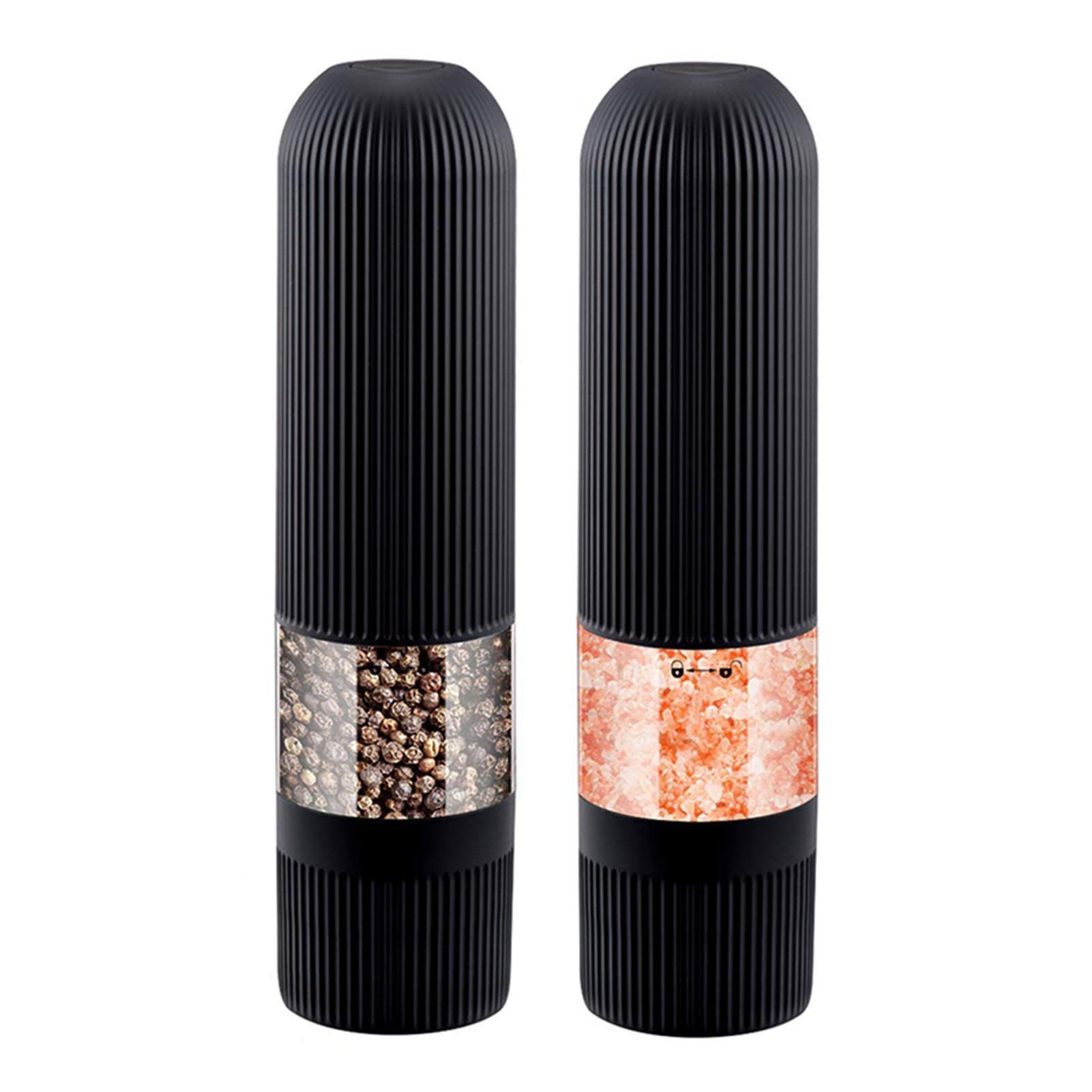 Werwer 2 Pack Battery Operated Salt And Pepper Grinder, Automatic One Handed Salt Pepper Mills, Adjustable Coarseness Ceramic Grinders (Color : )