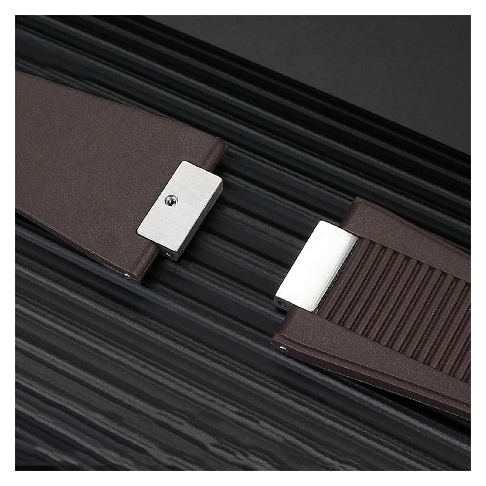 Bracelet de montre en caoutchouc de silicone 25 x 13 mm, compatible avec les séries Pa-tek Philippe Nautilus 5711/5712/5980, bracelet de sport étanche, marron et bleu