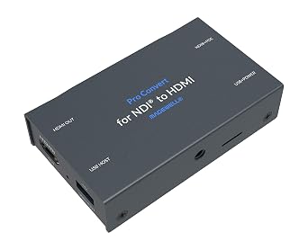Magewell Pro Convert NDI to HDMI IP NDI, NDI HX Decoder with HDMI Output up to 4K60, Low-Latency, RJ45 Gigabit, Web Control & PoE/USB Power for Live Production (64100)