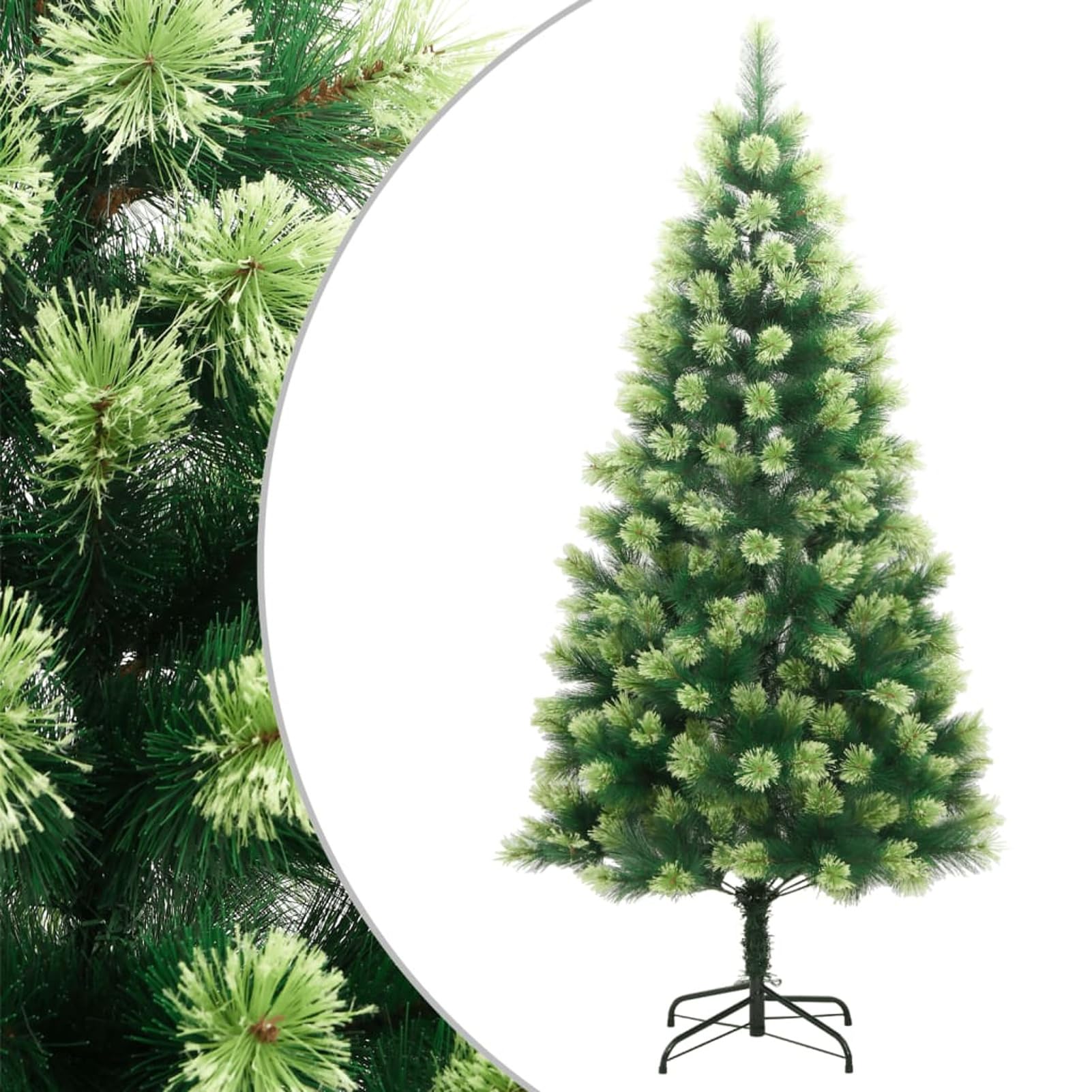 Homgoday Künstlicher Weihnachtsbaum mit Ständer, 150 cm, Tannenbaum mit Metallständer, saisonale Dekoration für drinnen und draußen, Heim- und Gartendekoration