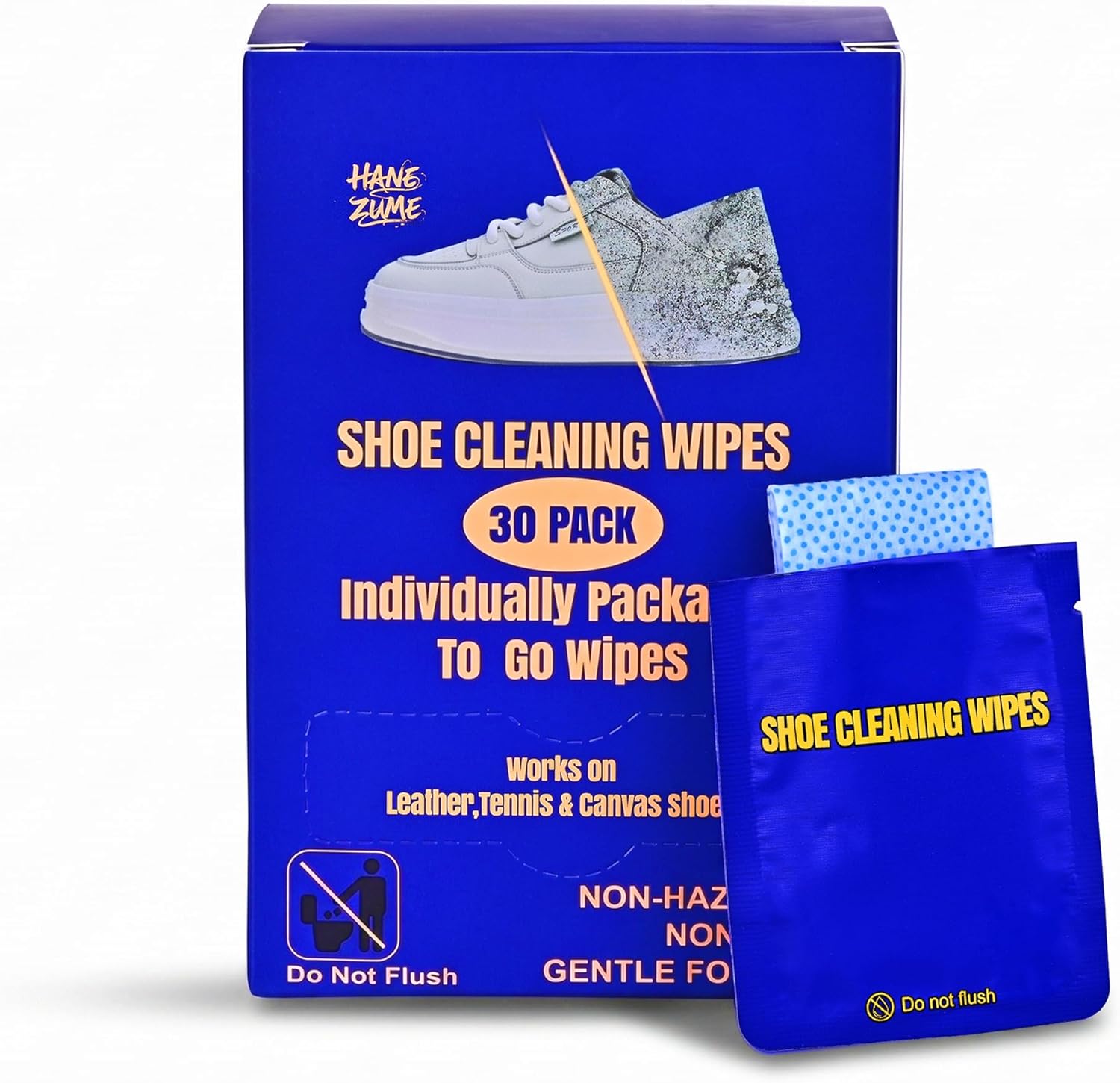 Shoe Wipes – 30 toallitas limpiadoras para calzado