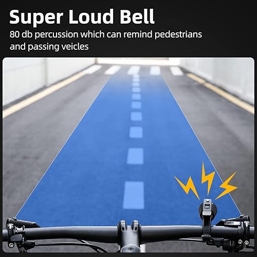 Miniatura 2 de ROCKBROS Campana de bicicleta clásica para bicicleta de montaña para adultos con sonido fuerte y ajuste para manillar de bicicleta de 0.87-1.25