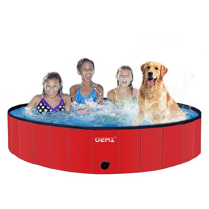 Buy OZMI 120X30 Foldable Dog Pool Portable Pet Bath Tub Collapsible