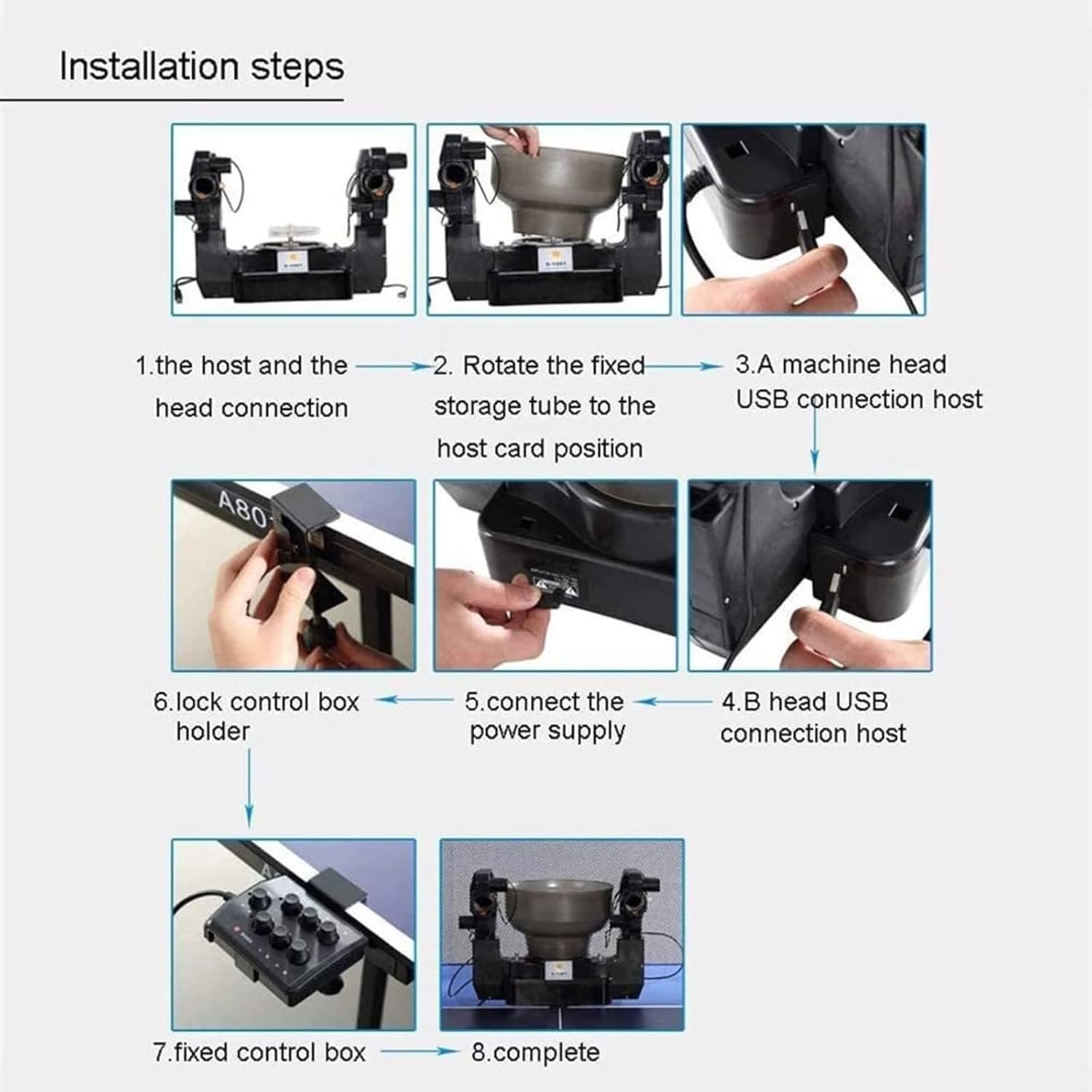 Opjsdxz Double Head Table Tennis Robot Ping Pong Robot Machine Balls Launcher Machines Automatic Slinger Table Tennis Robots Automatic Ball Machine for Training : Sports & Outdoors