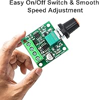Vista 5 de RioRand Bajo voltaje DC 1.8v 3v 5v 6v 12v 15V controlador de velocidad del motor 2A PWM 2PCS