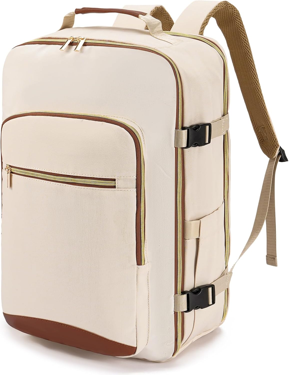 GAEKEAO Travel Backpack for Women & Men Carry on Backpack fits 17" Laptop Flight Approved Personal Item Travel Bag with 3 Packing Cubes，Business Causal Weekender Green