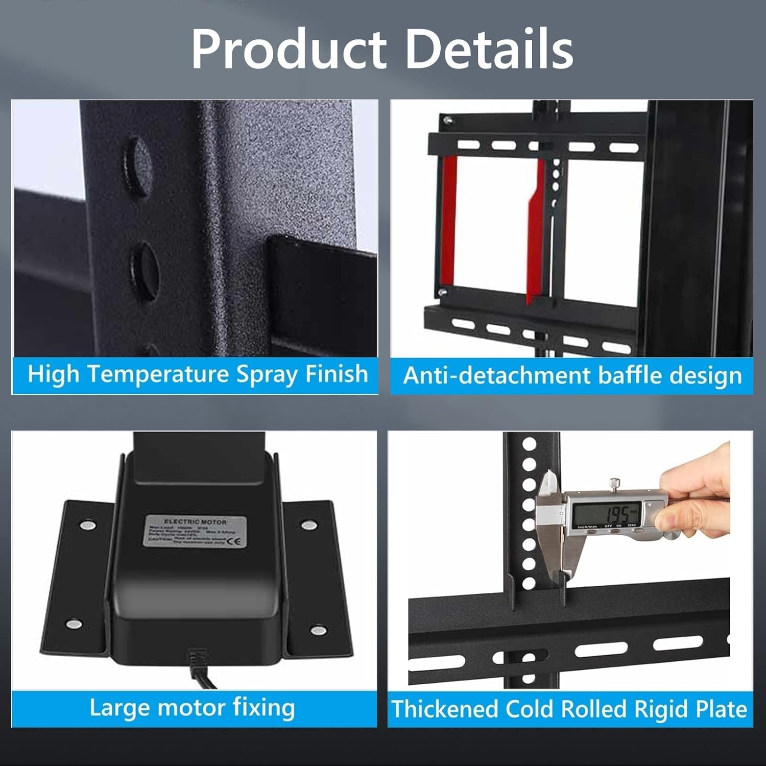 Adjustable Height Electric TV Lift - Motorized Ceiling TV Mount with Remote Control, Telescopic Electric TV Lift with Auto Lifting, Fits 55-120 Inch Motorized TV Stand (900-2200mm)